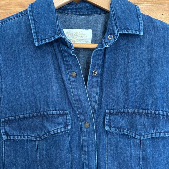 Zara Woman Denim/Jean Snap Shirt - S - Picture 2 of 6